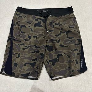 MEN’S O’NEILL BLACK AND CAMOUFLAGE CAMO BOARD SHORTS SWIMSUIT SIZE 33